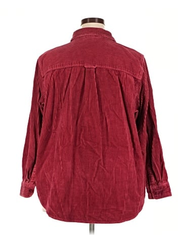 Woman Within Long Sleeve Button-Down Shirt (view 2)