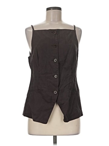 Madewell Square-Neck Vest in Drapey Twill (view 1)