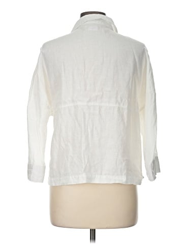Sigrid Olsen 3/4 Sleeve Button-Down Shirt (view 2)