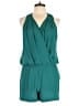 BCBGMAXAZRIA 100% Polyester Solid Teal Romper Size M - photo 1