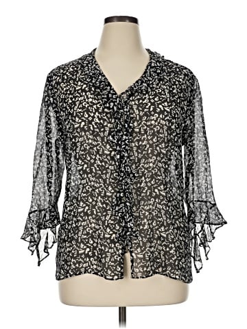 Chico's Design 3/4 Sleeve Silk Top (view 1)