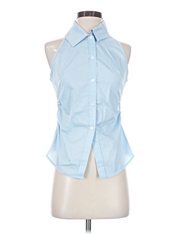 Elan Sleeveless Button-Down Shirt (view 1)