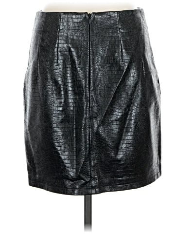 Topshop Faux Leather Skirt (view 2)