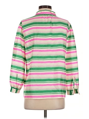J.Crew Collection Long Sleeve Silk Top (view 2)