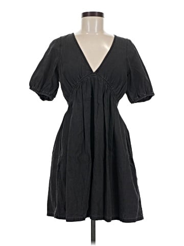 Madewell The Denim Annamarie Mini Dress in Lunar Wash (view 1)