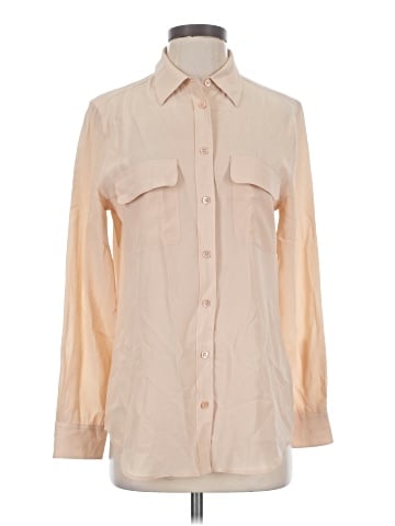 Equipment Long Sleeve Silk Top (view 1)