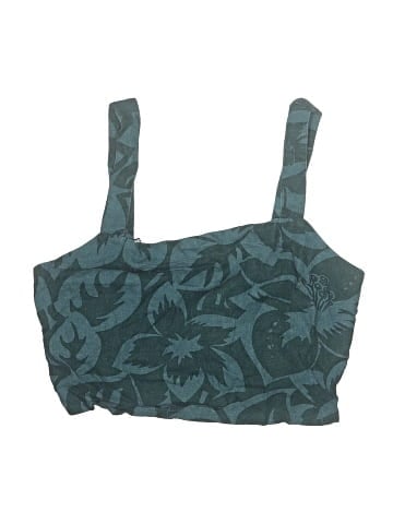Madewell Linen-Blend Abbie Crop Top in Tropicale Floral (view 1)