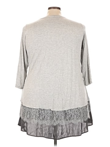 LOGO by Lori Goldstein 3/4 Sleeve Top (view 2)