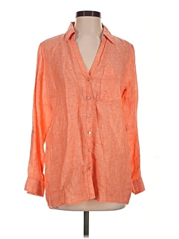 Sigrid Olsen 3/4 Sleeve Button-Down Shirt (view 1)