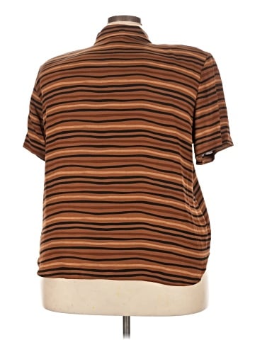 Jones New York Short Sleeve Silk Top (view 2)