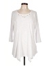 Notations White 3/4 Sleeve Top Size L - photo 1