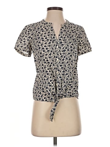J.Crew Factory Store Short Sleeve Blouse (view 1)