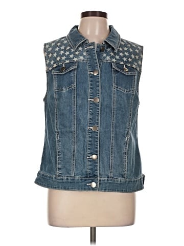 Christopher & Banks Denim Vest (view 1)