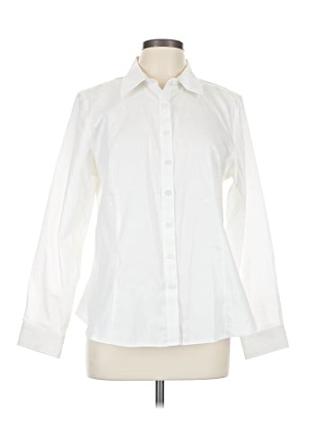 Ellen Tracy Long Sleeve Button-Down Shirt (view 1)