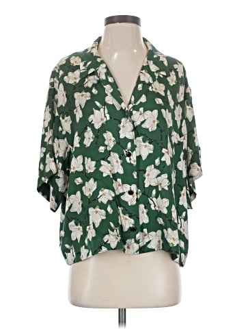 Rag & Bone Short Sleeve Silk Top (view 1)