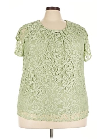 NY Collection Short Sleeve Blouse (view 1)