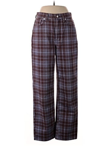 Madewell The Perfect Vintage Straight Jean in Cabernet Plaid (view 1)
