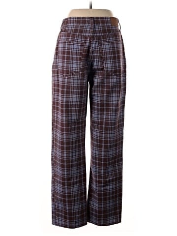 Madewell The Perfect Vintage Straight Jean in Cabernet Plaid (view 2)