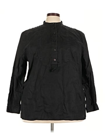 Lauren by Ralph Lauren 3/4 Sleeve Button-Down Shirt (view 1)