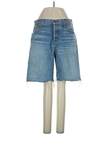 Madewell Long Denim Shorts in Pedersen Wash (view 1)