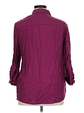 Roz & Ali 3/4 Sleeve Button-Down Shirt (view 2)