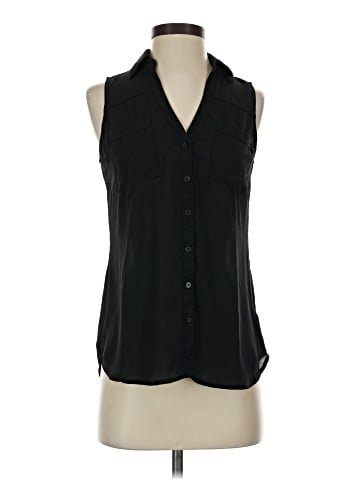 Express Sleeveless Button-Down Shirt (view 1)