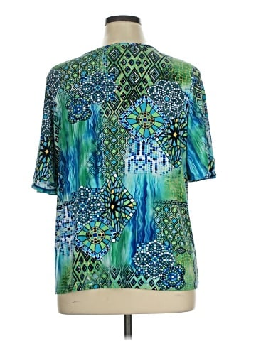 Susan Graver Short Sleeve Blouse (view 2)