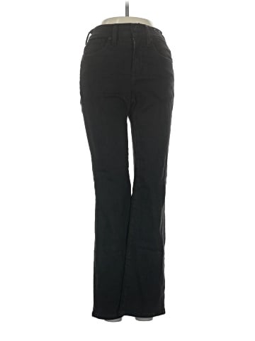 Madewell Kick Out Crop Jeans in Black Rinse Wash (view 1)