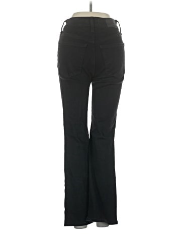 Madewell Kick Out Crop Jeans in Black Rinse Wash (view 2)