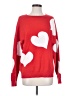 Unbranded Hearts Red Pullover Sweater Size S - photo 1