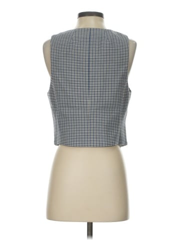 Madewell Short Vest in Yarn-Dyed Houndstooth (view 2)