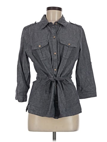 Caribbean Joe 3/4 Sleeve Button-Down Shirt (view 1)