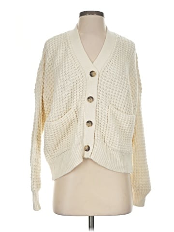 Madewell Waffle-Knit V-Neck Cardigan (view 1)