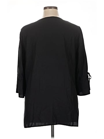 Lafayette 148 New York 3/4 Sleeve Silk Top (view 2)