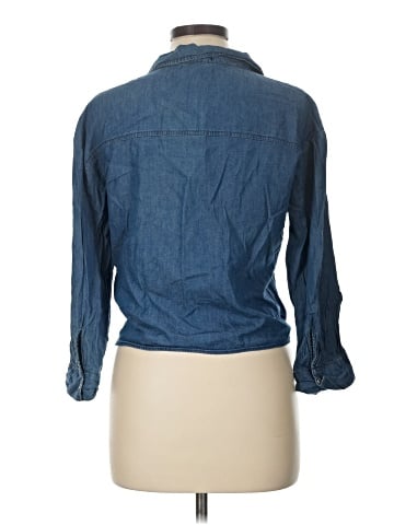 Guess 3/4 Sleeve Button-Down Shirt (view 2)