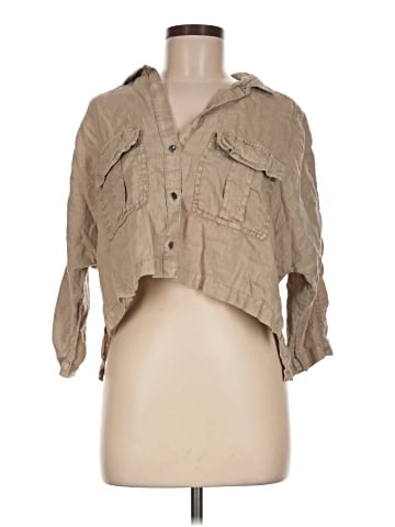 James Perse 3/4 Sleeve Button-Down Shirt (view 1)