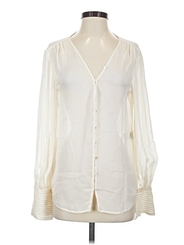 Elizabeth and James Long Sleeve Silk Top (view 1)