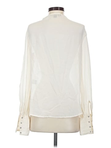 Elizabeth and James Long Sleeve Silk Top (view 2)
