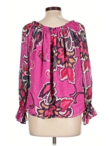 Trina Turk Long Sleeve Silk Top (view 2)