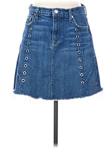 7 For All Mankind Denim Skirt (view 1)