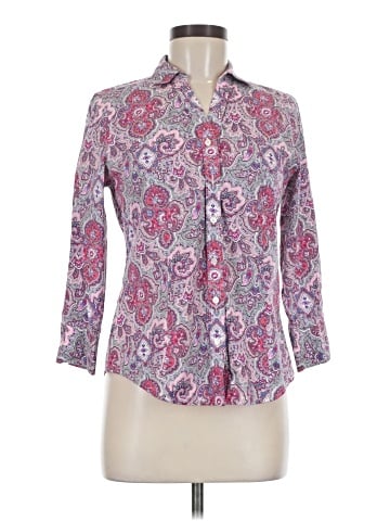 Talbots 3/4 Sleeve Button-Down Shirt (view 1)