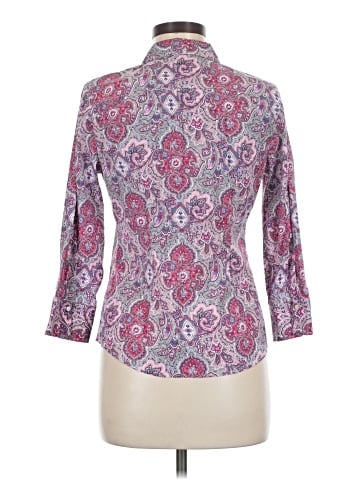 Talbots 3/4 Sleeve Button-Down Shirt (view 2)