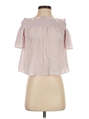 7 For All Mankind Short Sleeve Silk Top (view 1)