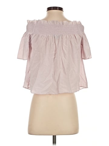 7 For All Mankind Short Sleeve Silk Top (view 2)