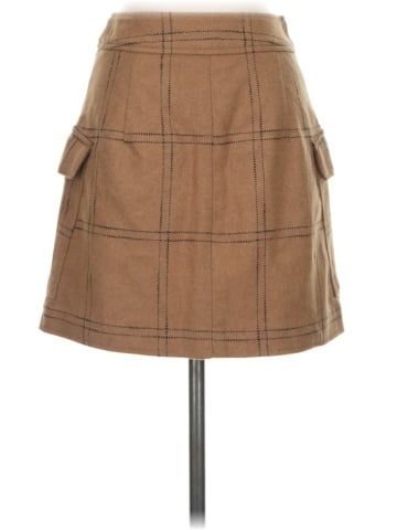 Madewell (Re)sourced Zip-Front Mini Skirt in Windowpane (view 1)