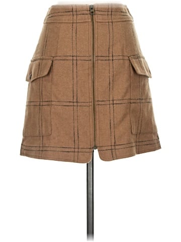 Madewell (Re)sourced Zip-Front Mini Skirt in Windowpane (view 2)
