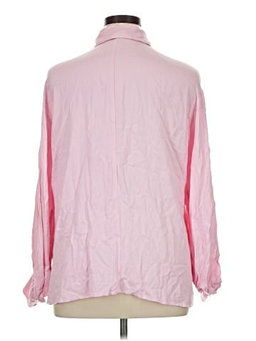 ELOQUII Long Sleeve Button-Down Shirt (view 2)