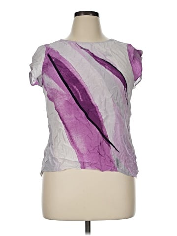 White House Black Market Short Sleeve Silk Top (view 1)