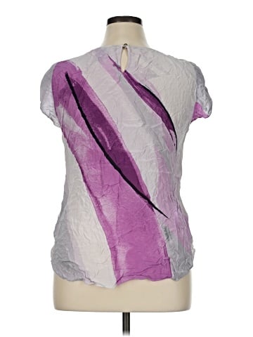 White House Black Market Short Sleeve Silk Top (view 2)