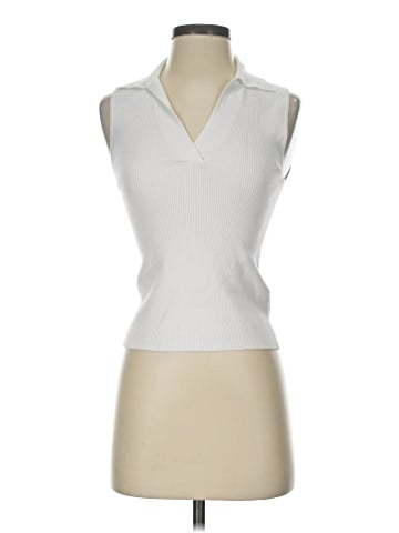 Madewell Cotton Johnny-Collar Sweater Tank (view 1)